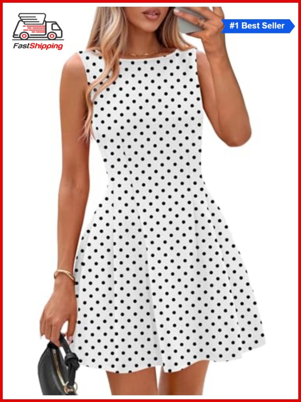 A-Line Mini Dress Boat Neck Sleeveless Cocktail Party